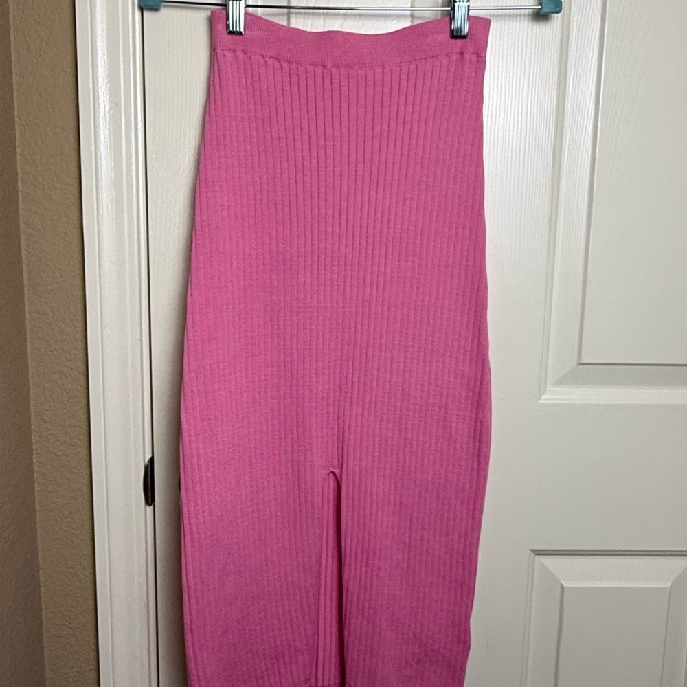 Free People Vibrant Pink Pencil Skirt